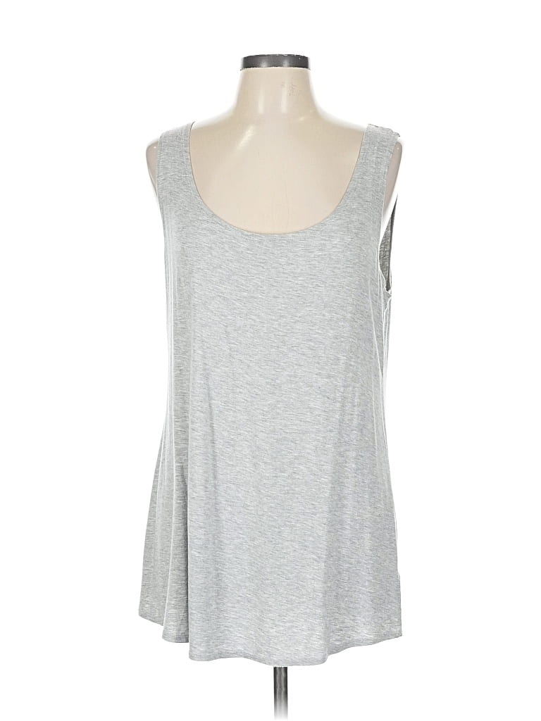 Pre-owned Logo By Lori Goldstein Sleeveless T-shirt In Silver