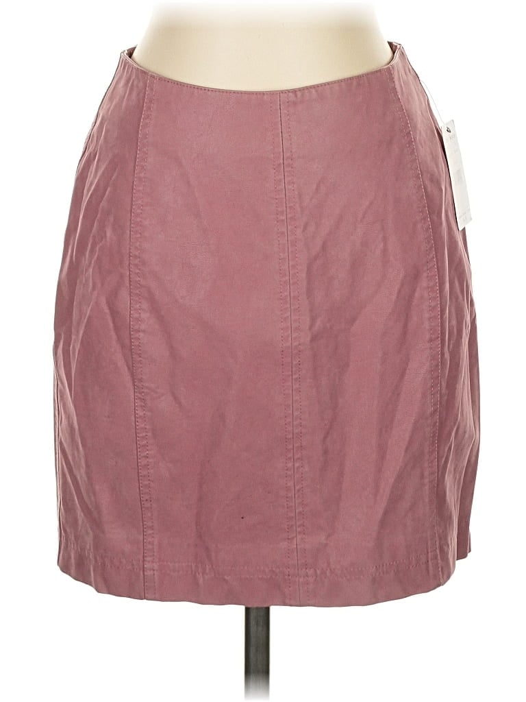 Pre-owned Free People Casual Skirt In Burgundy