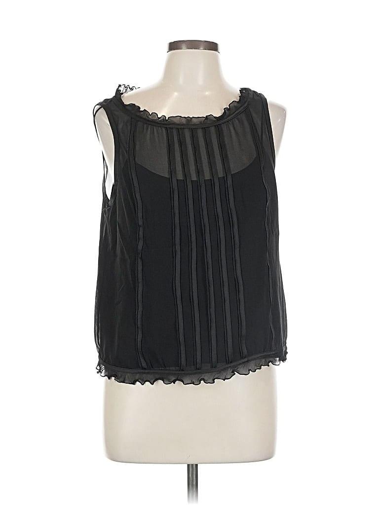 Pre-owned Ann Taylor Sleeveless Blouse In Black