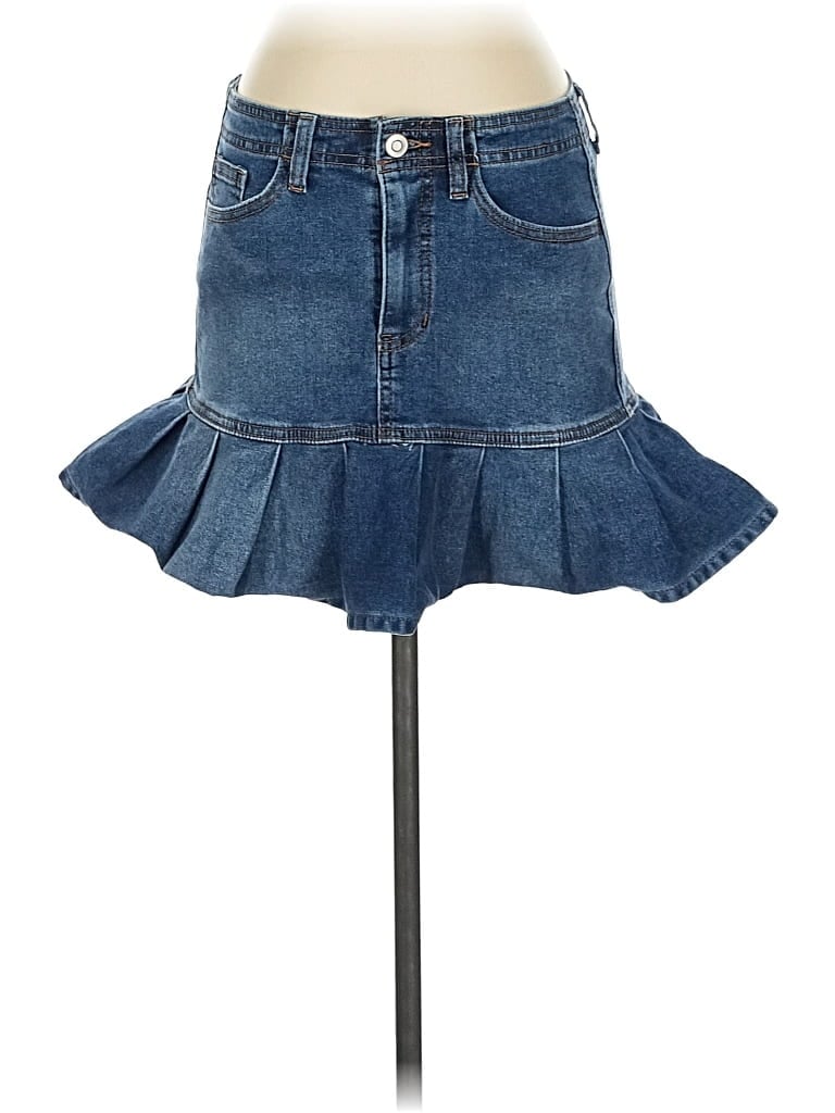 Pre-owned Celebrity Pink Denim Skirt In Blue