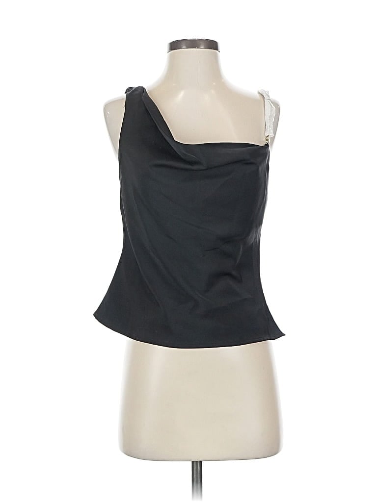 Pre-owned Astr Sleeveless Blouse In Black