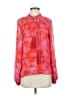 Karina Grimaldi Red Long Sleeve Silk Top Size XS - photo 1