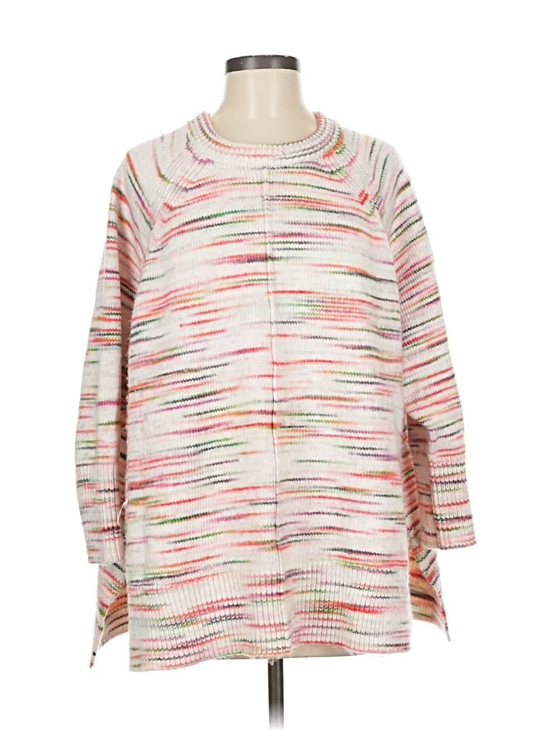 Pre-owned Lou & Grey For Loft Pullover Sweater In White