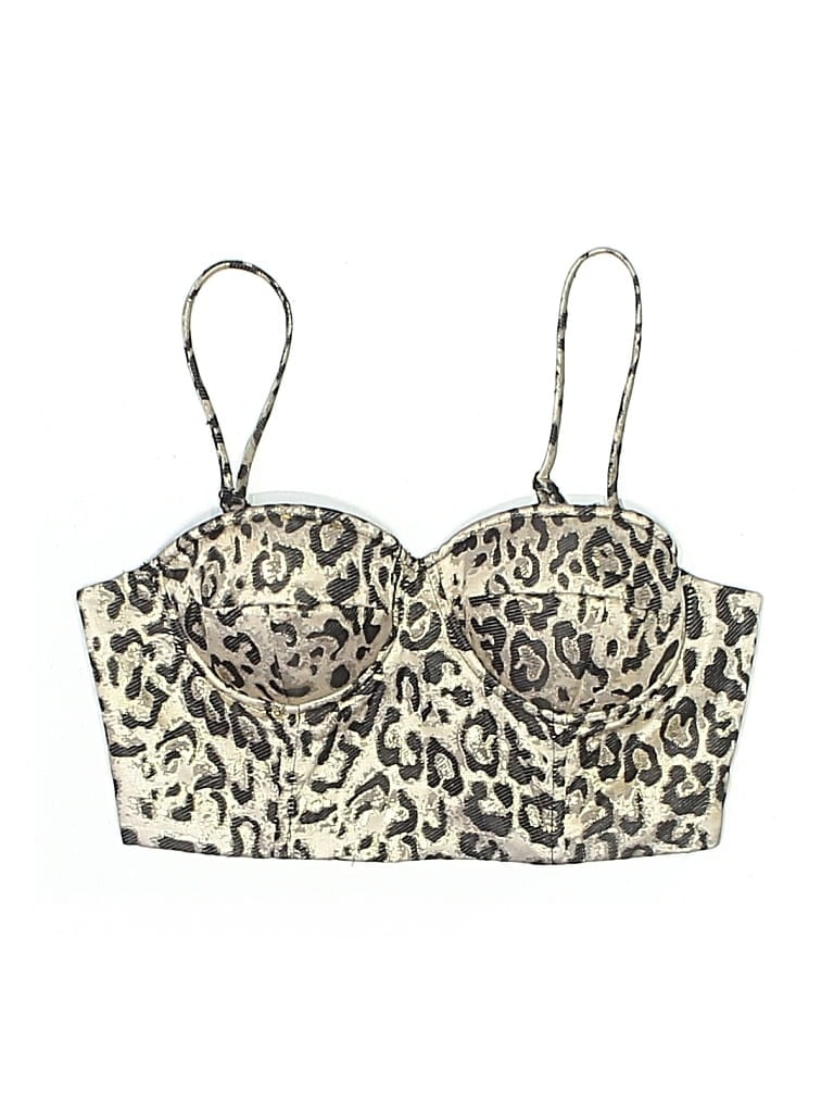 Pre-owned Lpa Sleeveless Top Tan Sweetheart Neckline Tops In Brown