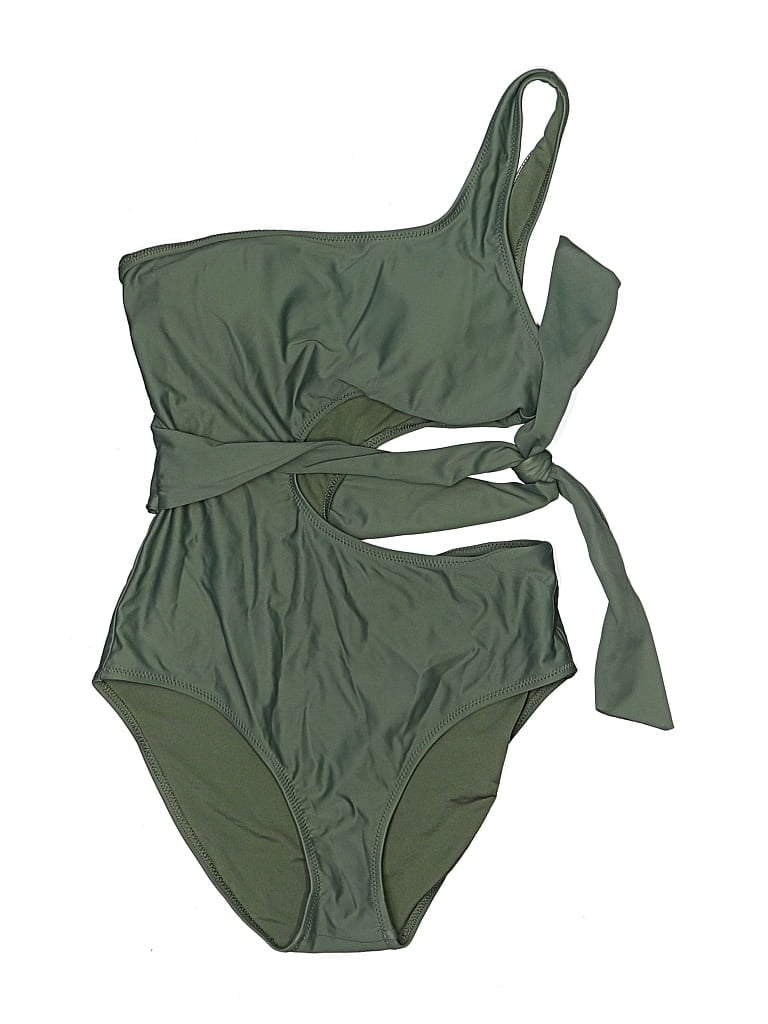 Pre-owned Aerie One Piece Swimsuit In Green
