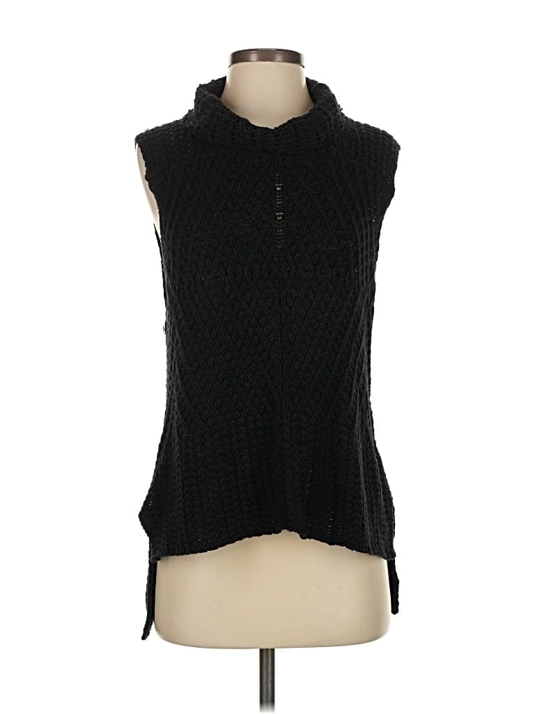 Pre-owned Harve Benard Sweater Vest In Black