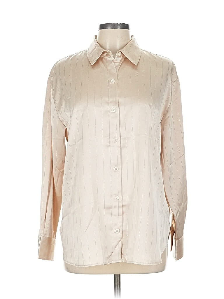 Pre-owned Banana Republic Factory Store Long Sleeve Blouse In Gold