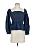 J.Crew 100% Cotton Blue 3/4 Sleeve Blouse Size XXS - photo 1
