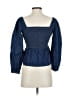 J.Crew 100% Cotton Blue 3/4 Sleeve Blouse Size XXS - photo 2