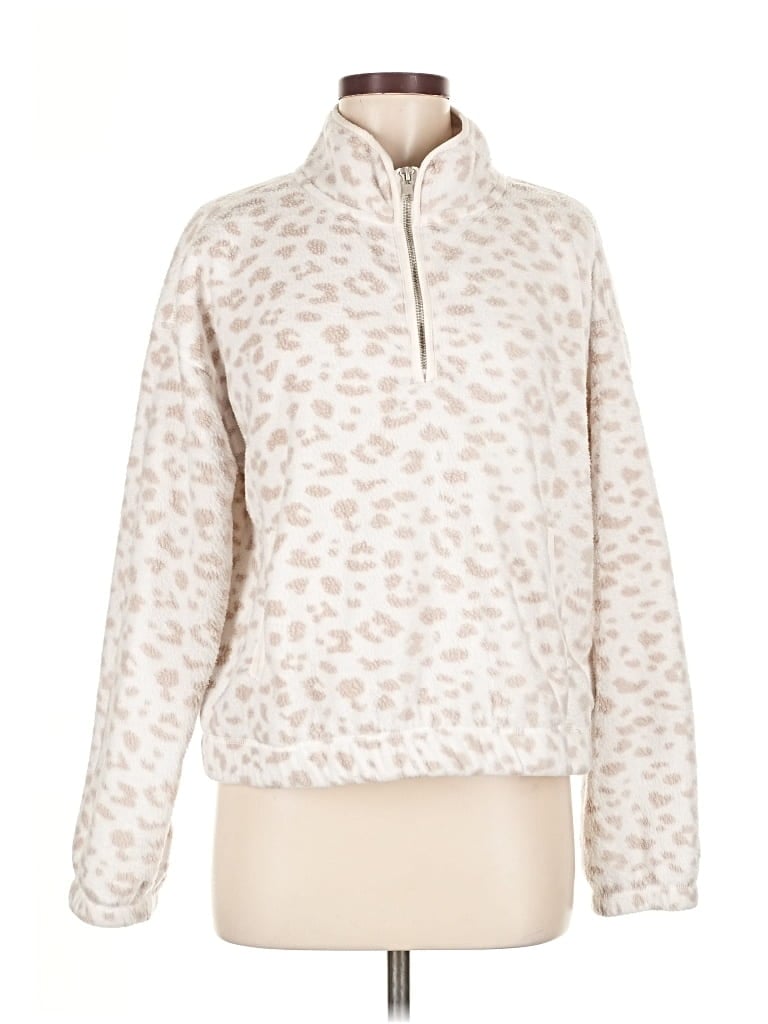 Pre-owned Thread & Supply Fleece Jacket In White