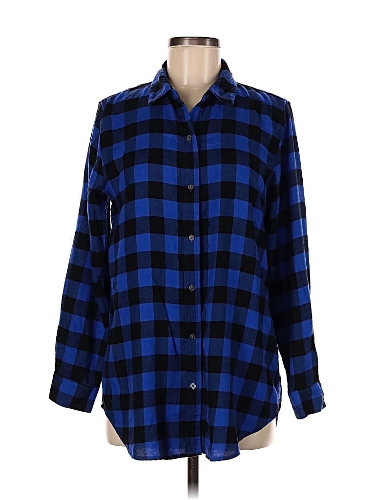 Pre-owned Banana Republic Factory Store Long Sleeve Button Down Shirt In Blue