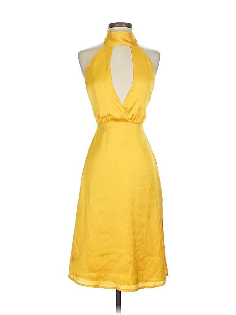 Pre-owned Lpa Cocktail Dress In Yellow