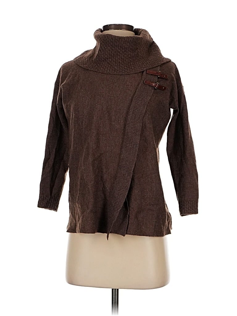 Pre-owned Ellen Tracy Turtleneck Sweater In Brown