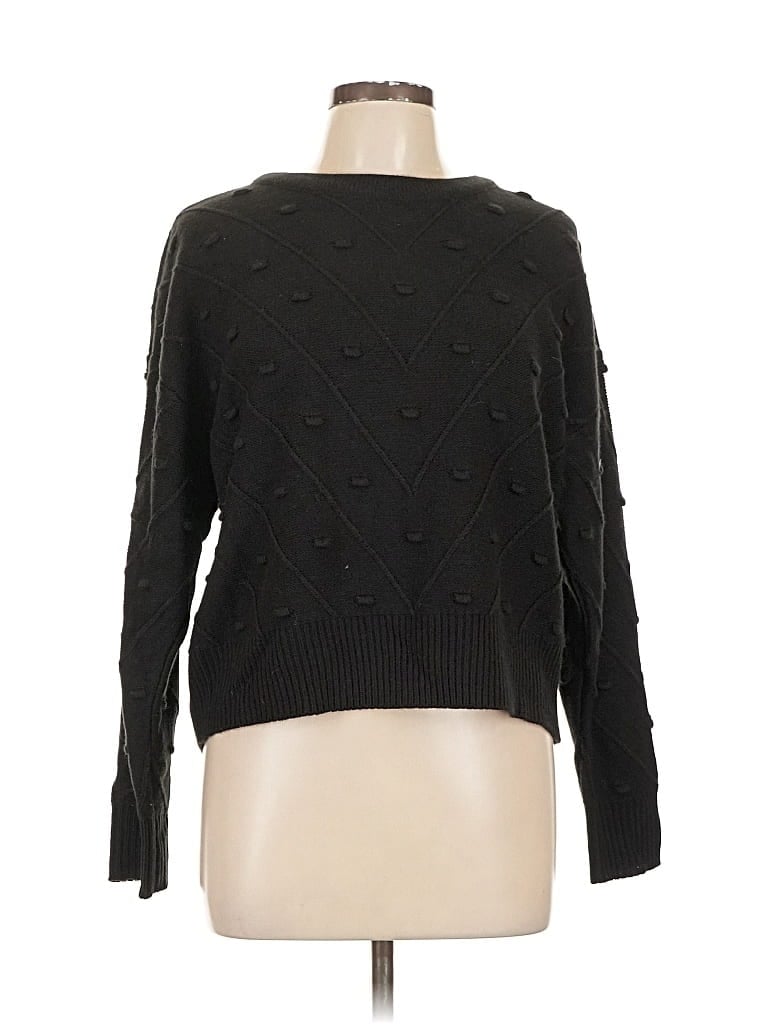 Pre-owned New York And Company Pullover Sweater In Black