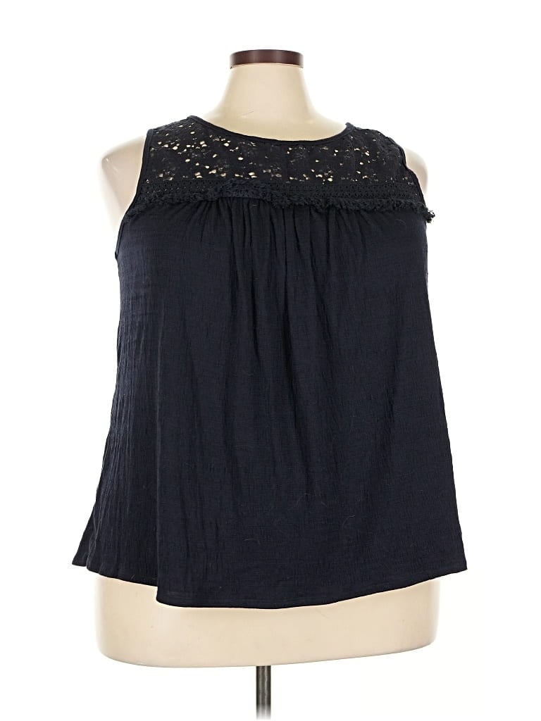 Max Studio Sleeveless Blouse In Black