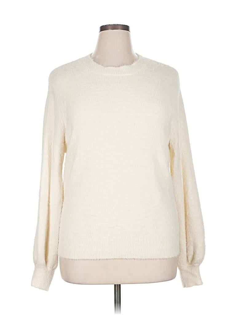Pre-owned Threads 4 Thought Pullover Sweater In White