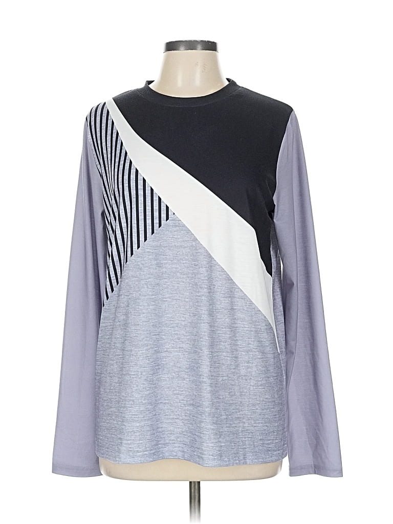 Pre-owned Made With Love Long Sleeve T-shirt In Gray