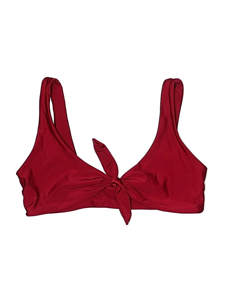 Pre-owned Unbranded Swimsuit Top Burgundy Swimwear