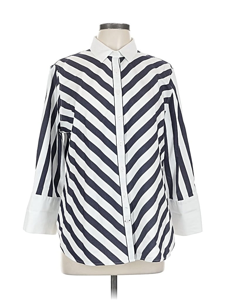 Pre-owned Chico's 3/4 Sleeve Blouse In White