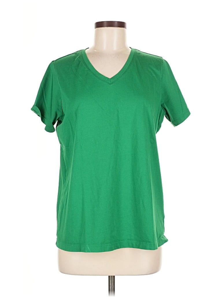 Pre-owned Lands' End Short Sleeve T-shirt In Green