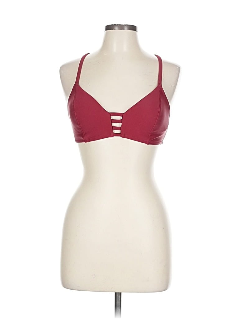 Pre-owned Cupshe Tank Top Burgundy Plunge Neckline Tops