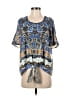 Clover Canyon 100% Polyester Blue Short Sleeve Blouse Size S - photo 1