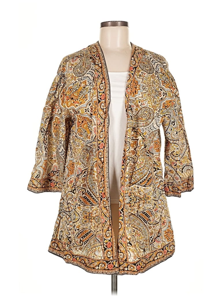 Pre-owned Cleobella Cardigan Sweater In Gold