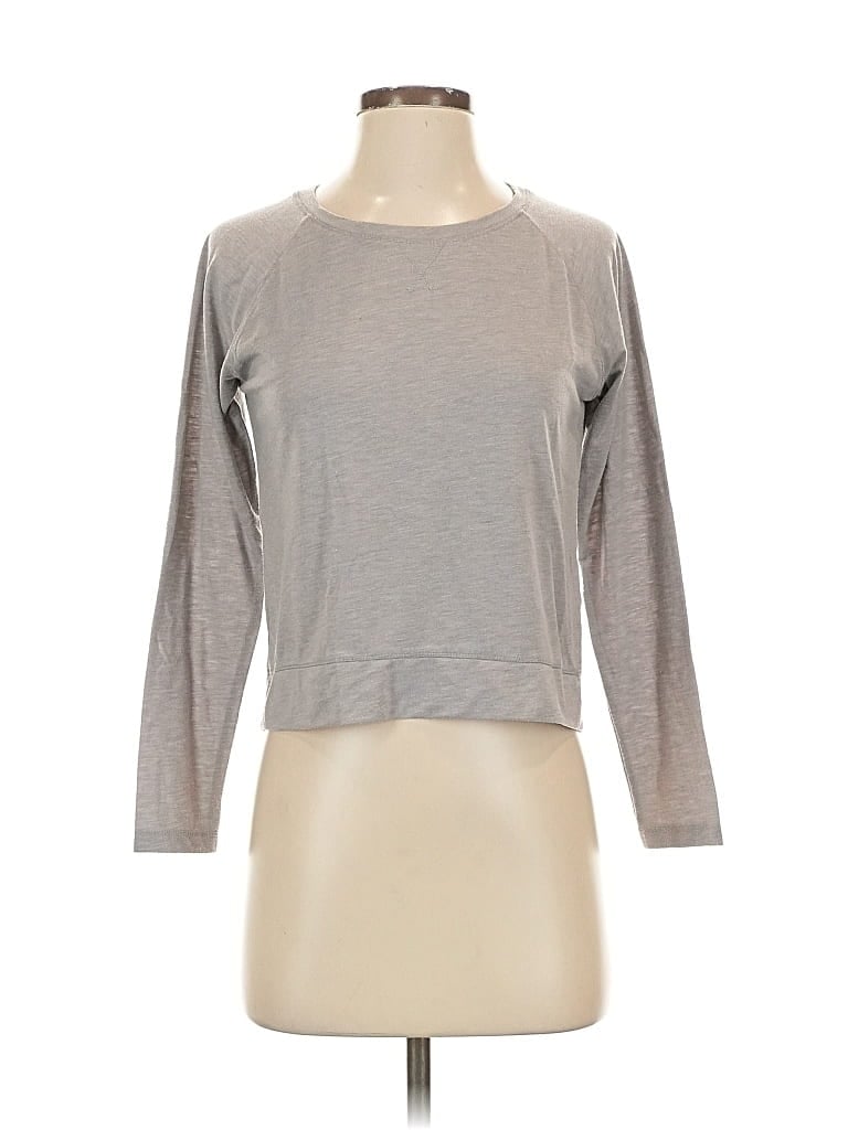 Pre-owned C&c California 3/4 Sleeve T-shirt In Gray