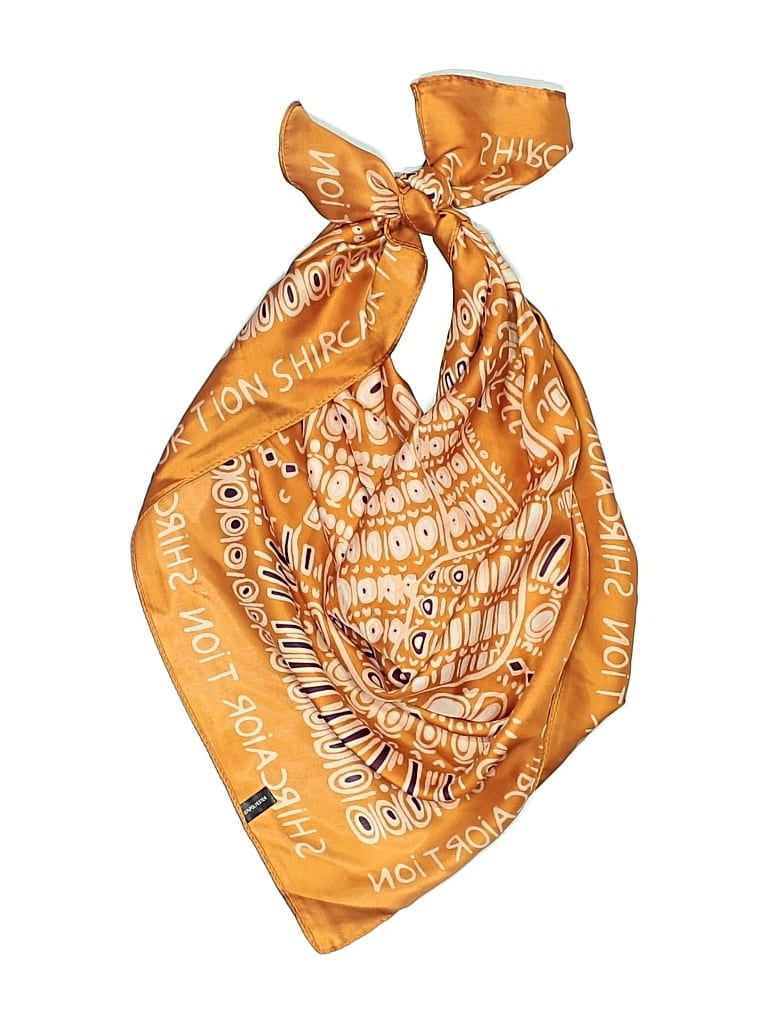 Pre-owned Assorted Brands Scarf In Orange
