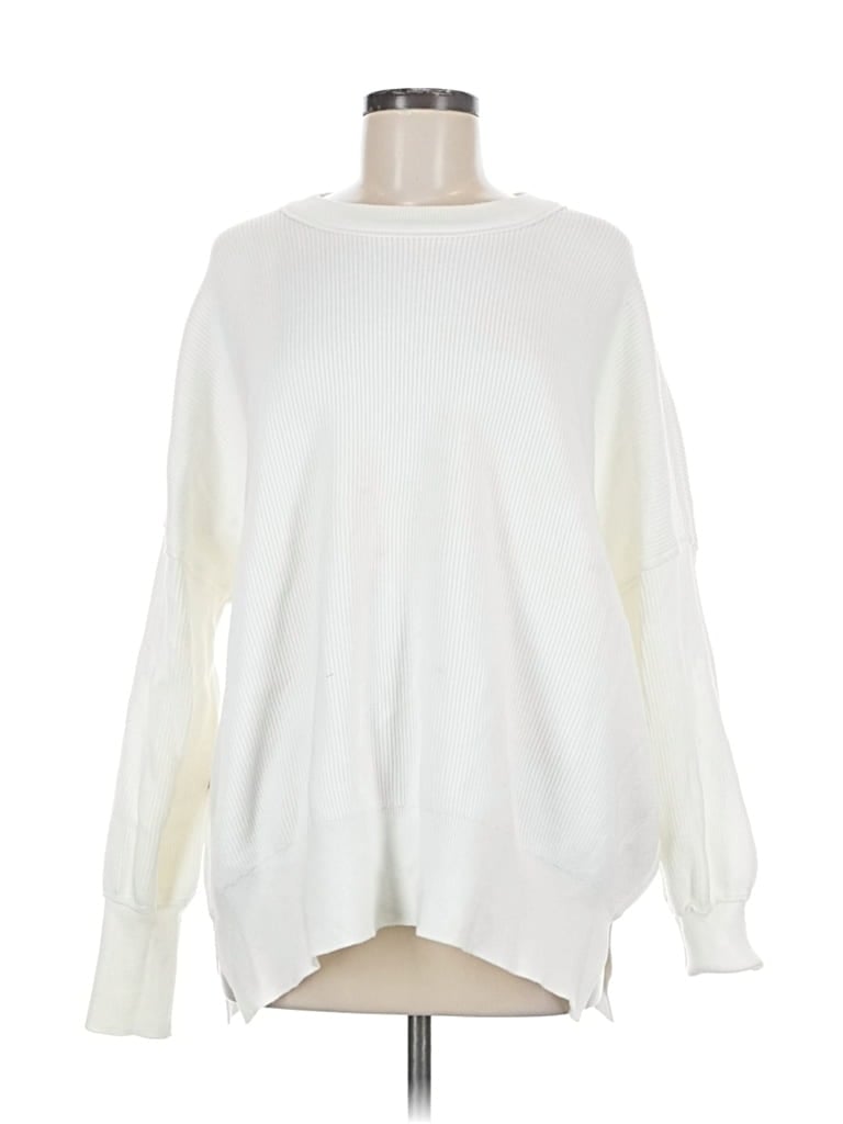 Pre-owned Unbranded Pullover Sweater In White