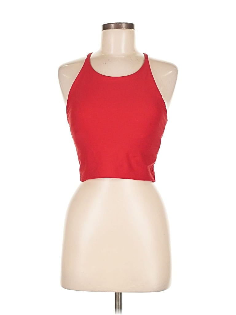 Pre-owned Active By Old Navy Tank Top Red Halter Neckline Tops