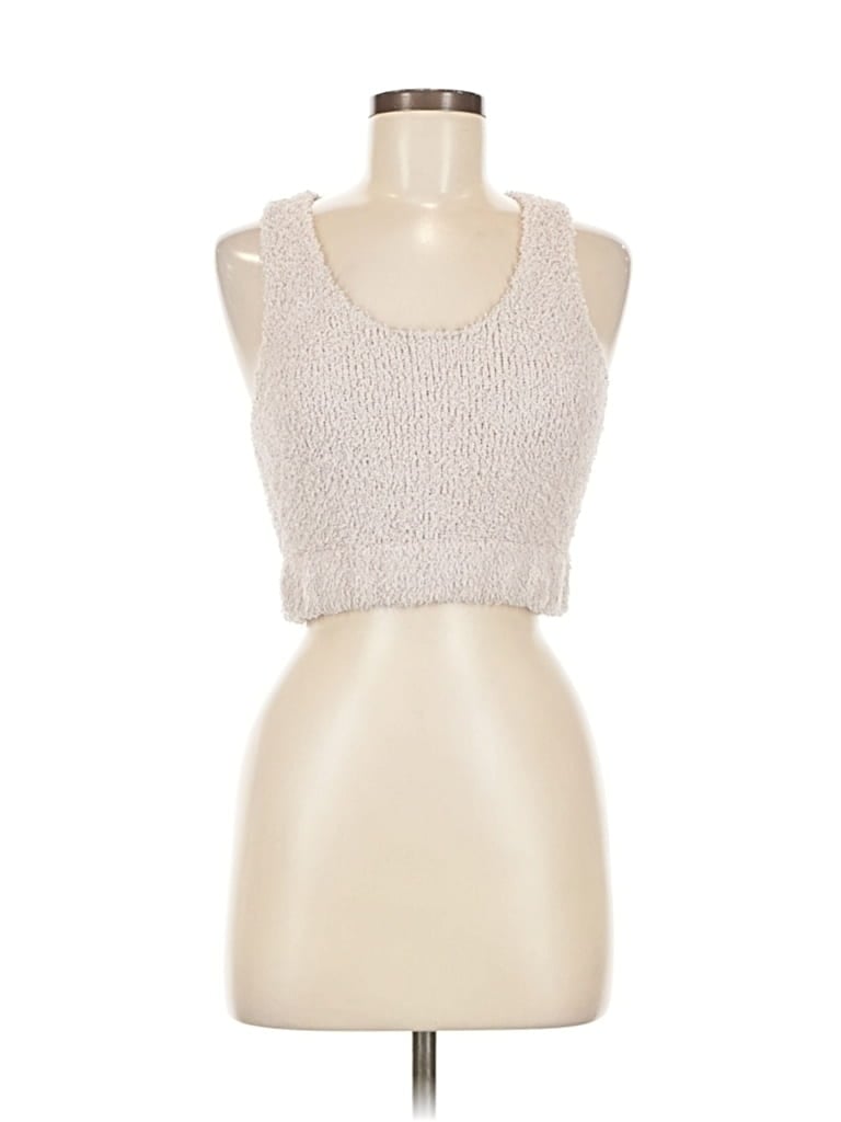 Pre-owned Pol Tank Top Ivory Strapless Neckline Tops In White
