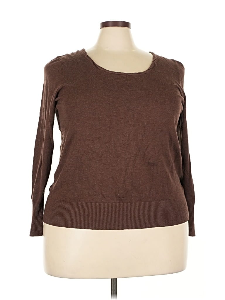 Pre-owned Lane Bryant Cardigan Sweater In Brown