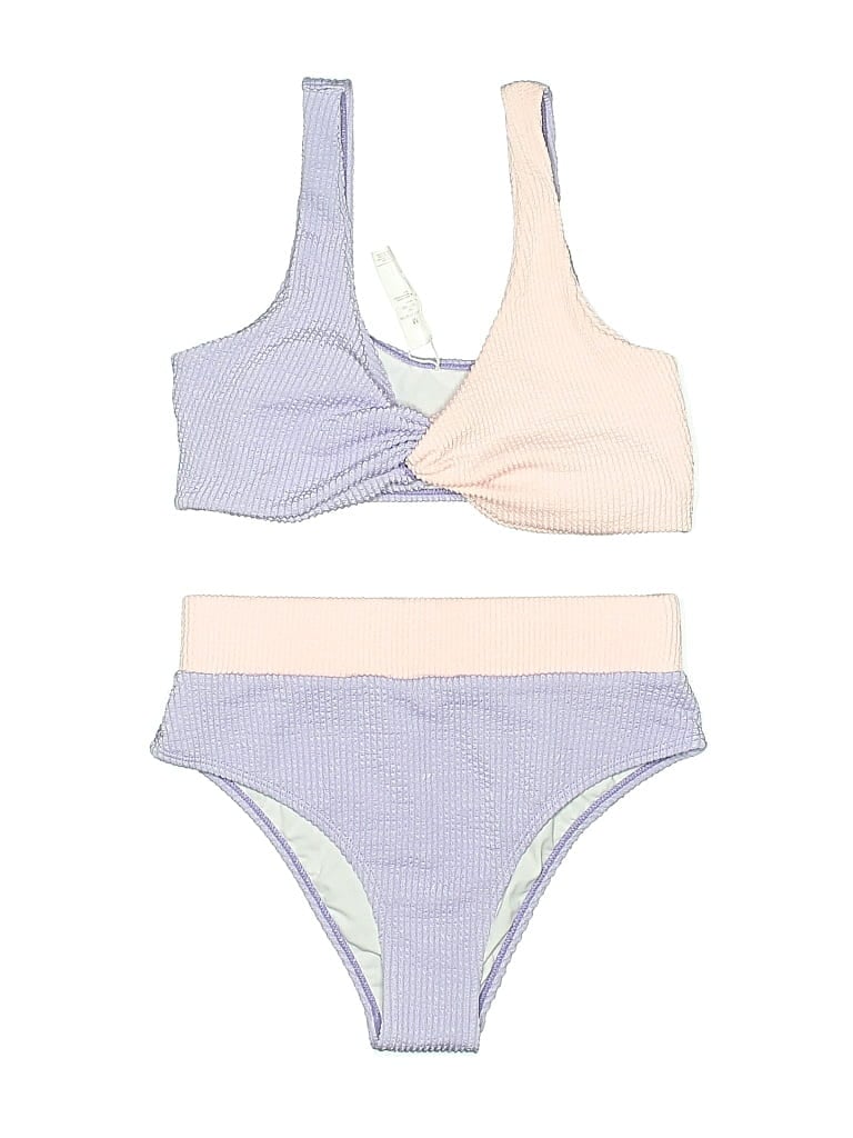 Pre-owned Unbranded Two Piece Swimsuit In Purple
