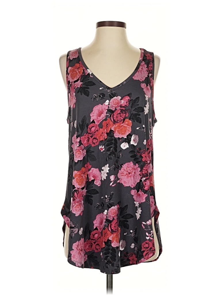 Pre-owned Torrid Tank Top Black Plunge Neckline Tops