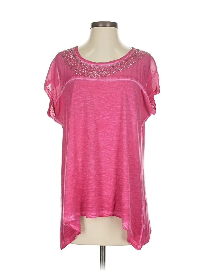 Pre-owned Dkny Jeans Short Sleeve Top In Pink
