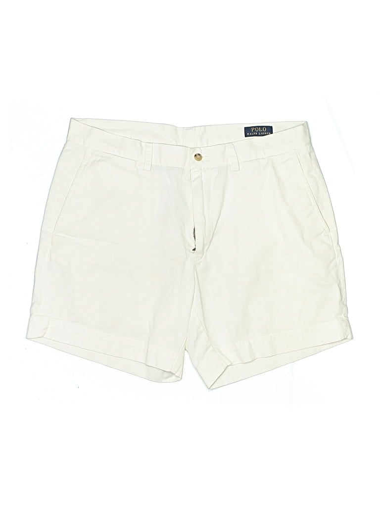Pre-owned Polo By Ralph Lauren Khaki Shorts In White