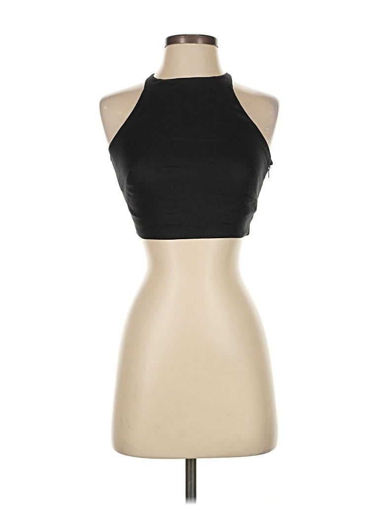 Pre-owned Equipment Sleeveless Top Black Halter Neckline Tops