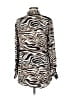 chloe kristyn Animal Print Brown Long Sleeve Blouse Size M - photo 2
