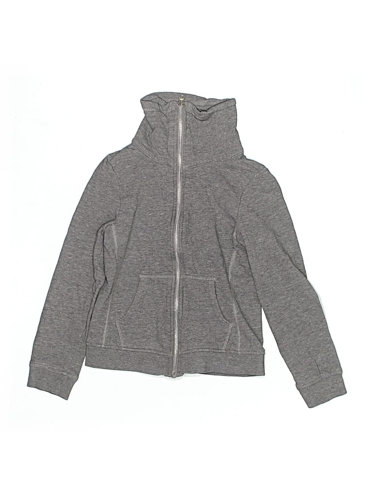 Pre-owned H&m Kids' Zip Up Hoodie In Gray