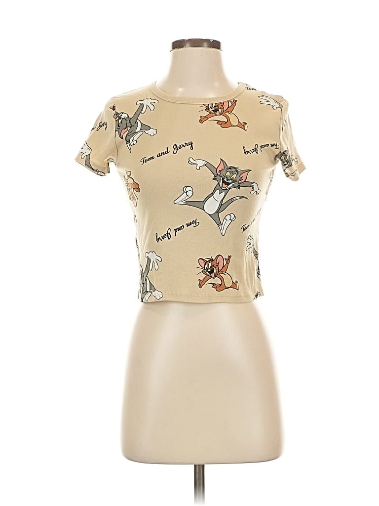 Pre-owned Assorted Brands Short Sleeve T-shirt In Brown