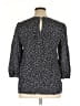 Suzanne Betro Polka Dots Black Blue 3/4 Sleeve Blouse Size XL - photo 2