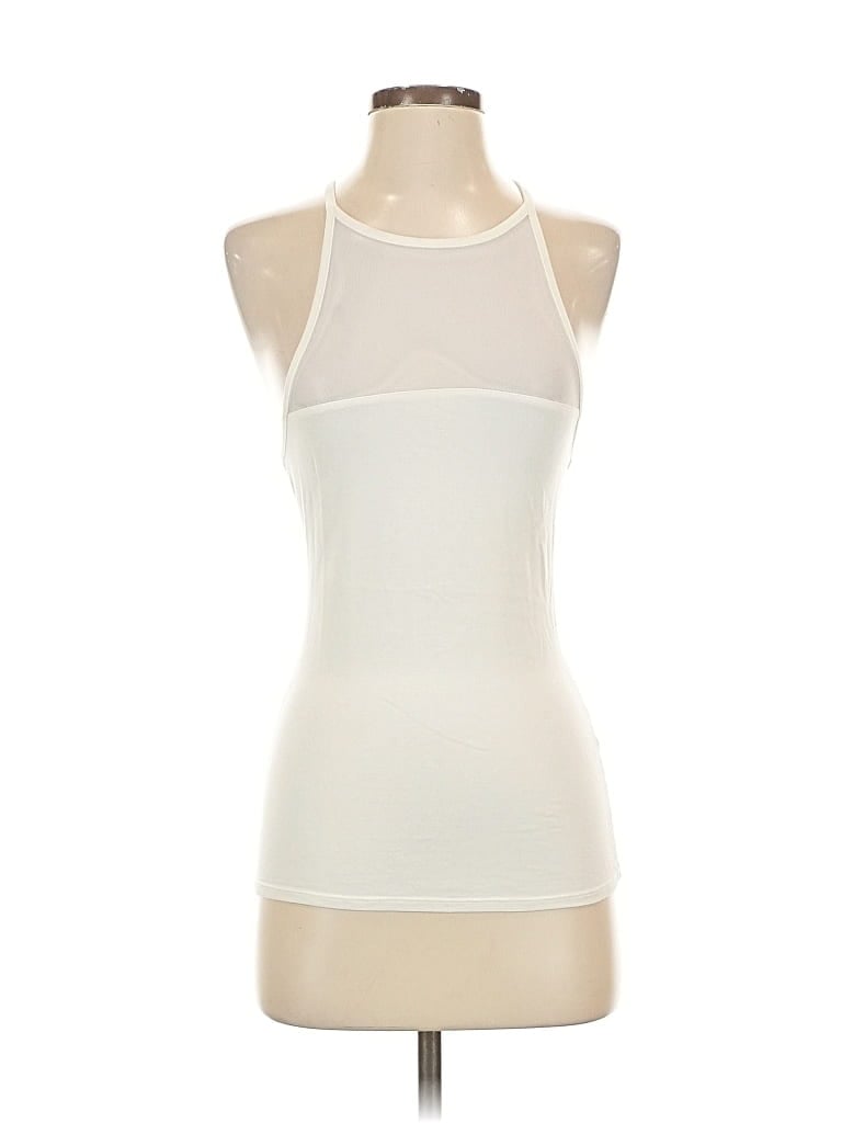 Pre-owned Garage Tank Top Ivory Halter Neckline Tops In White