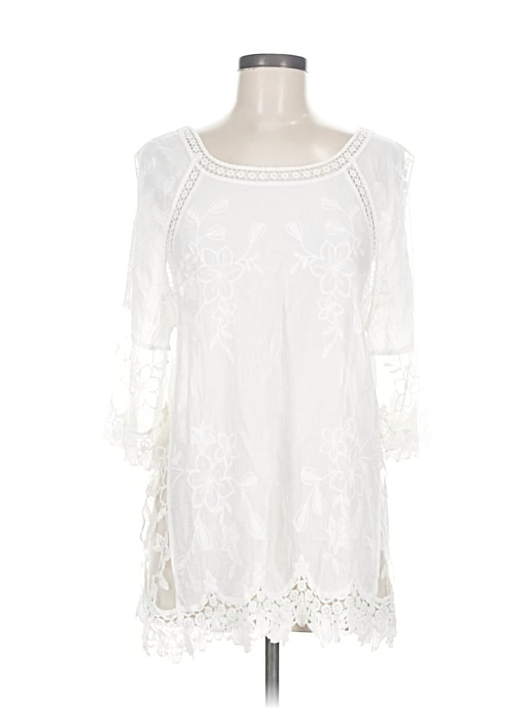 Pre-owned Kindred 3/4 Sleeve T-shirt In White