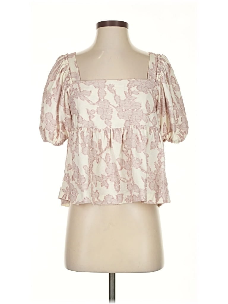 Pre-owned Maeve By Anthropologie 3/4 Sleeve Blouse In Pink