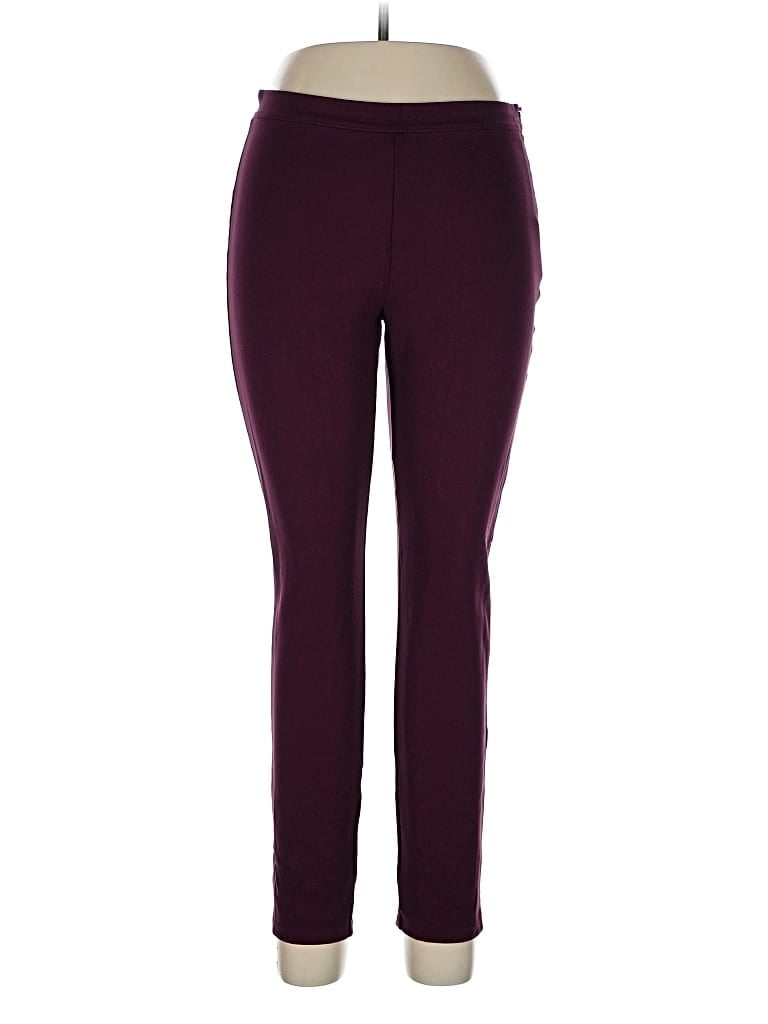 Pre-owned Halogen Active Pants In Burgundy