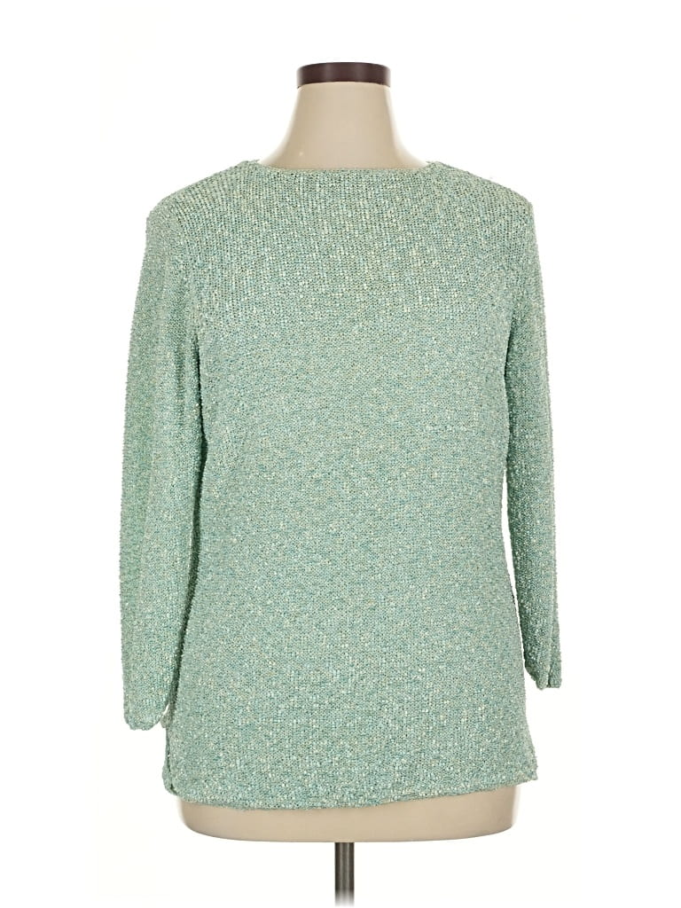 Pre-owned Coldwater Creek Pullover Sweater In Green