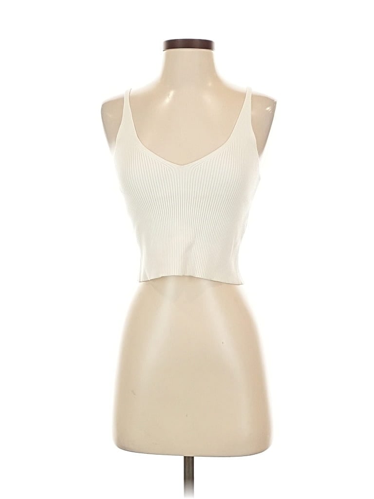 Pre-owned Open Edit Cardigan Sweater In White