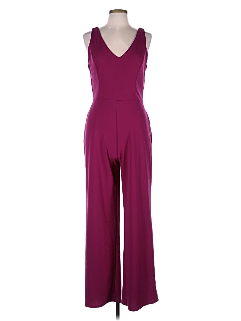 Pre-owned Crystal Sky Jumpsuit In Burgundy