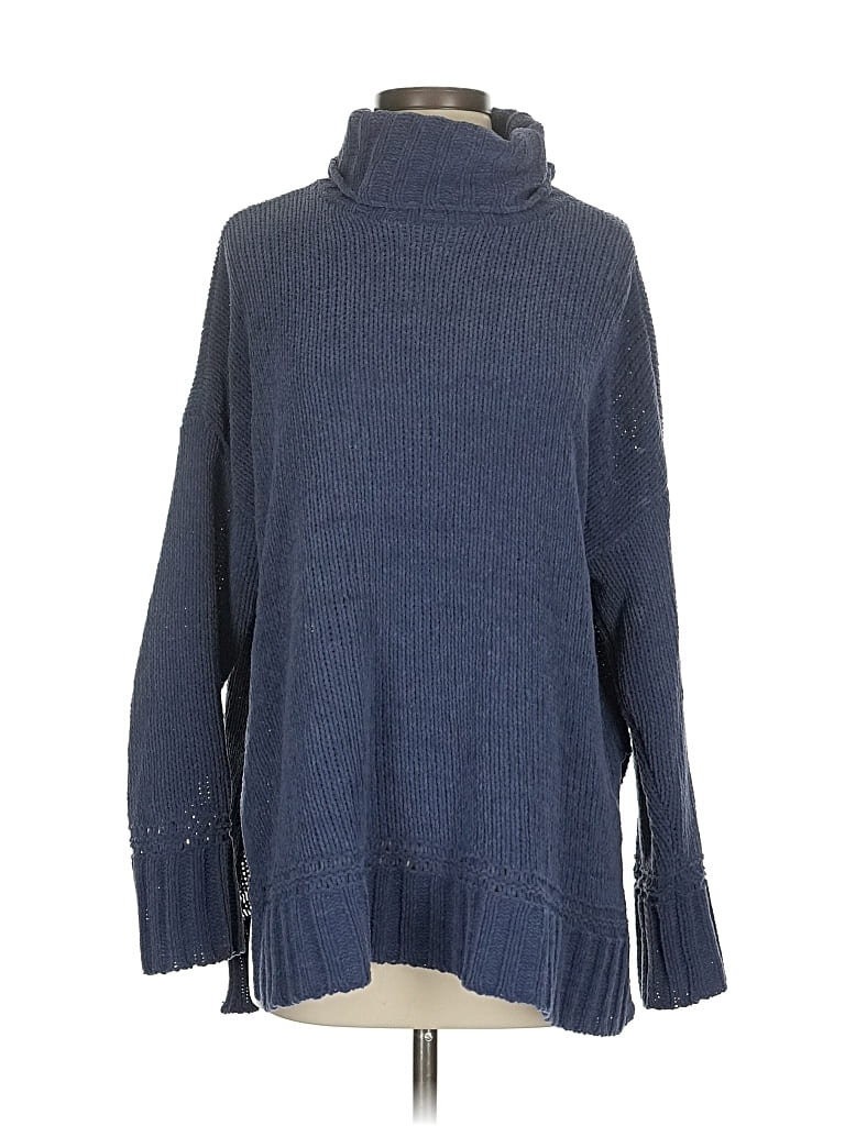 Pre-owned Aerie Turtleneck Sweater In Blue